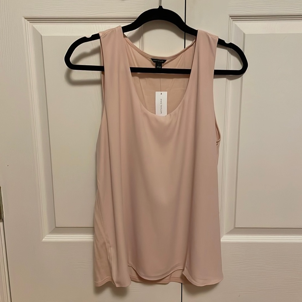 Blush sleeveless blouse